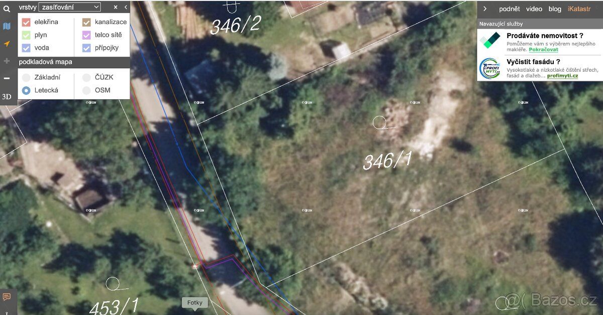 Prodám stavební pozemek o výměře 756 m2 (cca 20,4m x 37m) v 