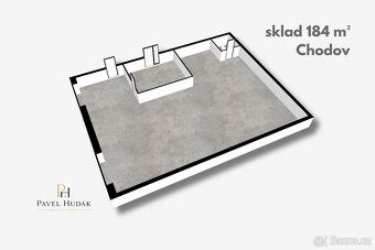 Na pronájem skladové prostory o výměře 184 m² v Tovární ulic
