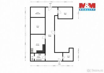 Nabízíme k pronájmu prostorný byt 3+1 o užitné ploše 100 m² 