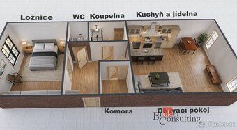 Byt, kde stále svítí slunce, 2+kk, 66,8 m², 4. NP, klimatiza