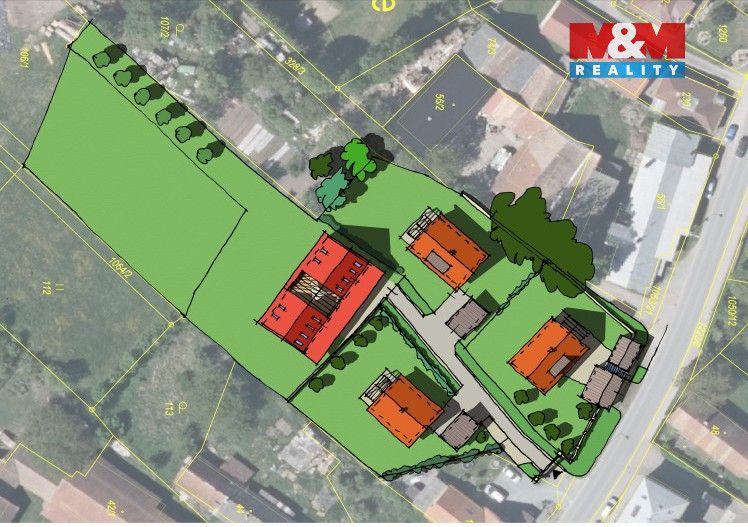 Nabízíme k prodeji stavební parcelu o rozloze 886 m² v klidn