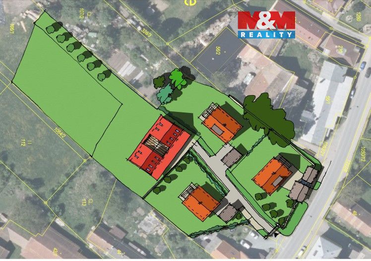 Nabízíme k prodeji stavební parcelu o celkové ploše 918 m² v