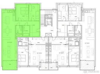Prodej bytu 3+kk 95,13 m², terasa 9,29 m2, Zlín – Rezidence 
