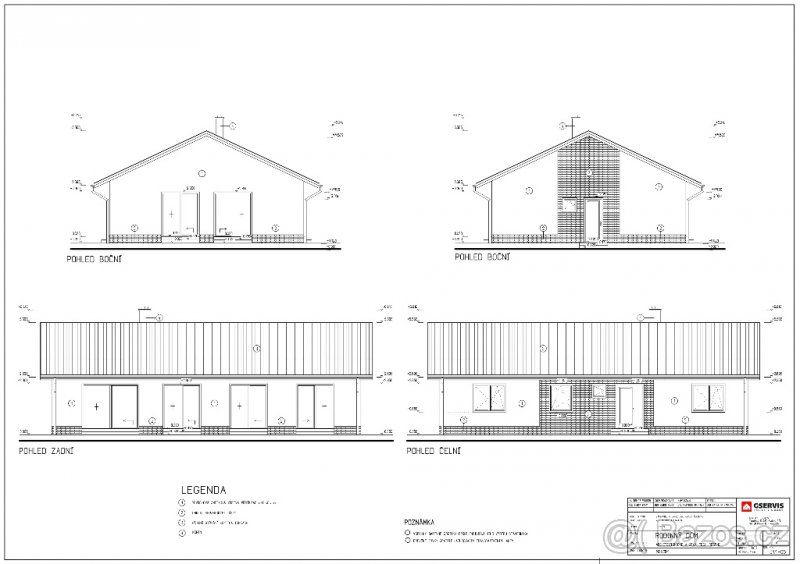 Prodám nerealizovaný individualizovaný projekt rodinného dom