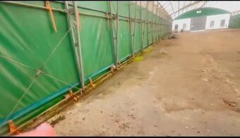 Prodám plachotovu halu zeleno-bíle barvy. Rozměry: 46m x 15,
