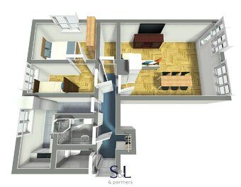 Ev.č. 01597 Nabízíme k pronájmu krásný byt 3+1 s užitnou plo