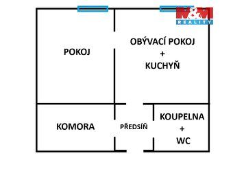 Nabízíme k pronájmu moderní byt 2+kk o výměře 60m², který se