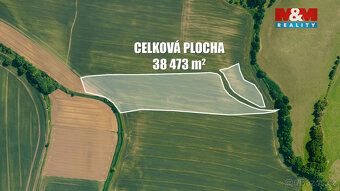 Prodej dvou pozemků, o celkové ploše 38.473 m2 v katastrální