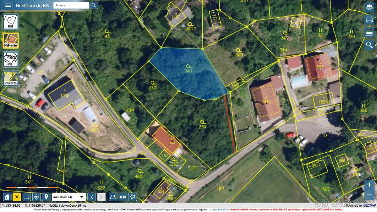 CENU NAVRHNĚTE Nabízíme k prodeji zahradu o výměře 589 m² v 