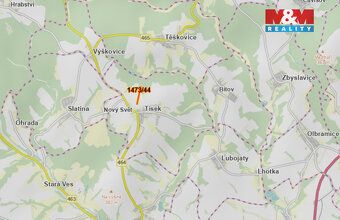 Prodej pole o výměře 1 163 m² v katastrálním území Tísek. Po