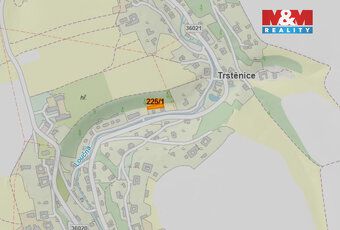 Prodej louky o výměře 649 m² v k.ú. Trstěnice u Litomyšle. P