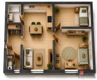Prodej, byty/2+kk, 46 m2, Bidlova 796/16, 50003 Hradec Králo