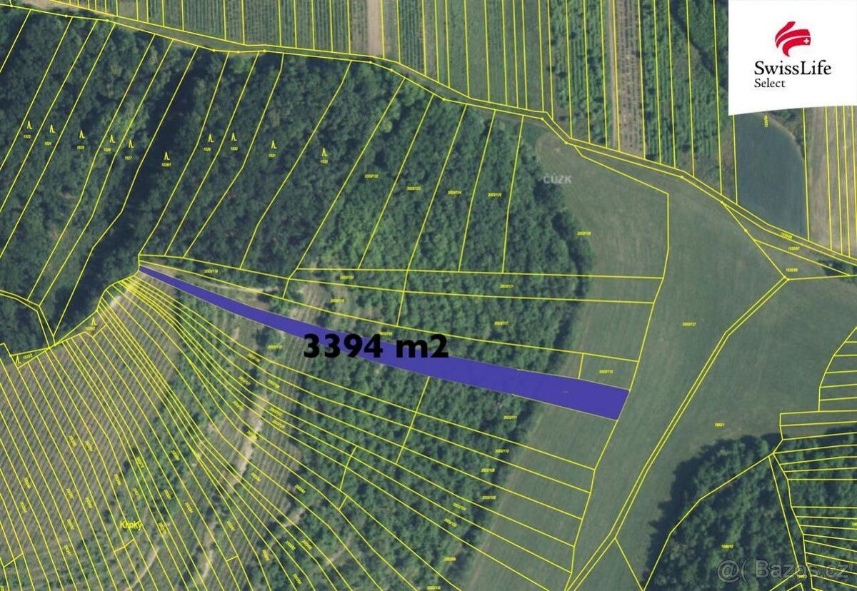 Prodej dvou spojených pozemků o celkové výměře 3394 m2. Poze