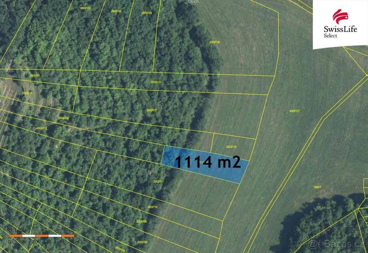 Prodej dvou spojených pozemků o celkové výměře 3394 m2. Poze