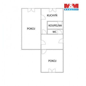 Prodáme světlý příjemný byt 2+1 v podílovém vlastnictví v Bu
