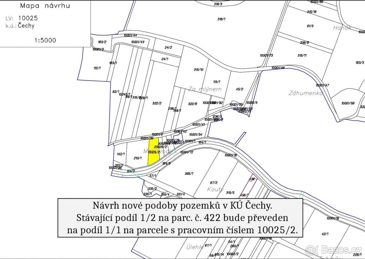 V katastrálním území Čechy, okres Přerov, nabízíme ke koupi 