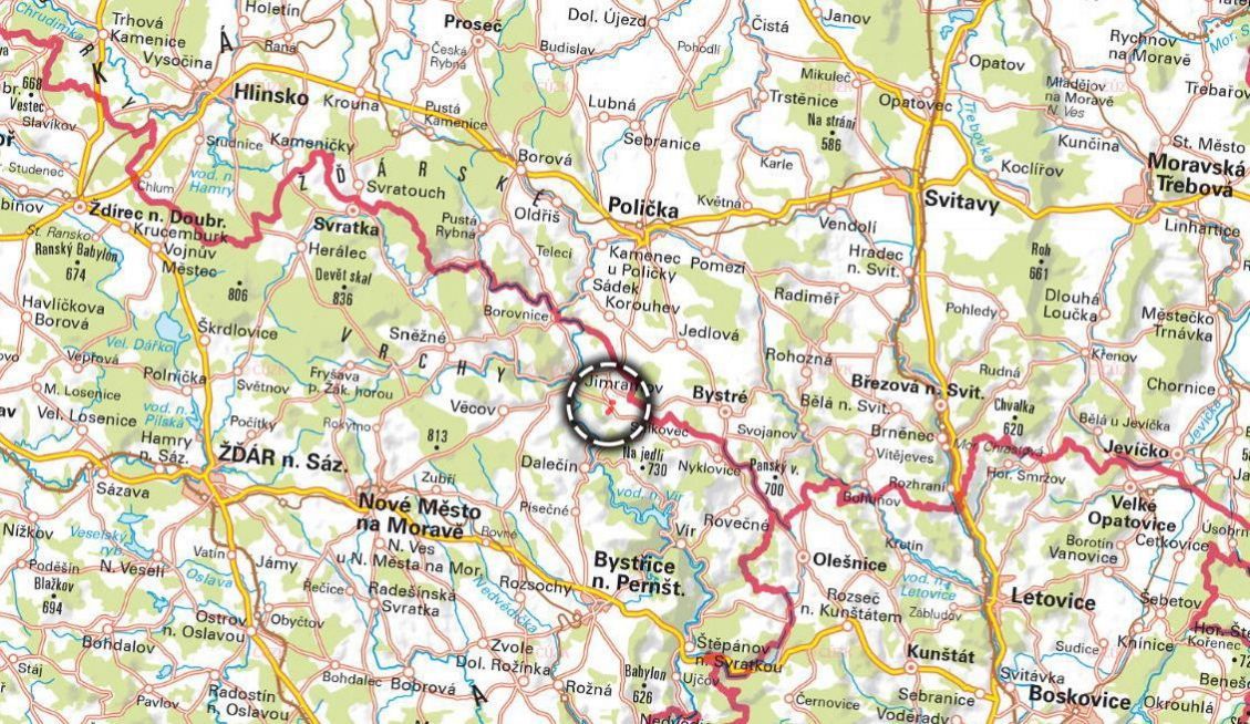 V katastrálním území Ubušín, obec Jimramov, okres Žďár nad S
