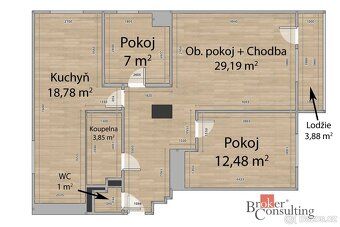 Pronájem, byty/3+1, 78 m2, Pod Záhorskem 678/28, 30100 Plzeň