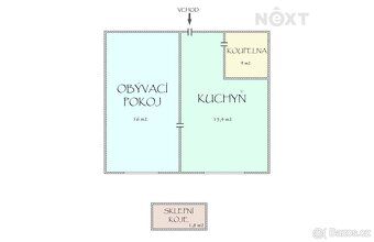Nabízíme k prodeji světlý byt o dispozici 1+1 a výměře 35 m²