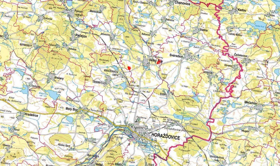 V katastrálním území Velký Bor u Horažďovic, okres Klatovy, 