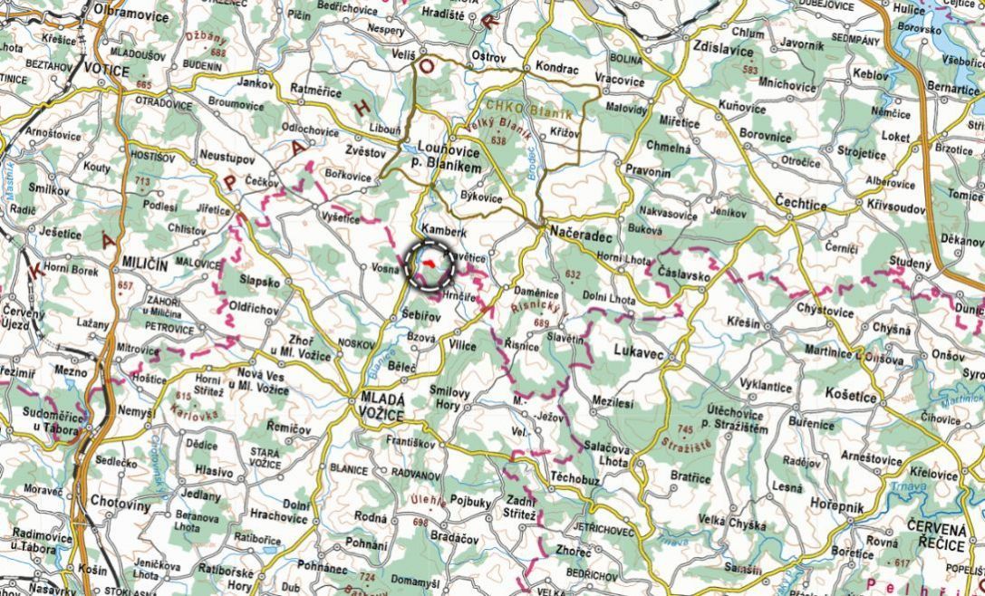 V katastrálním území Kamberk (okres Benešov) nabízím k prode
