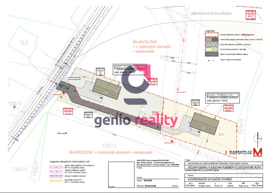 Nabízíme k prodeji stavební pozemek o výměře 782 m² v oblíbe