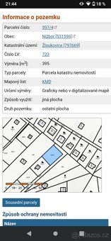 Prodám zahradu ve svahu o velikosti 395m². Zahrada je situov