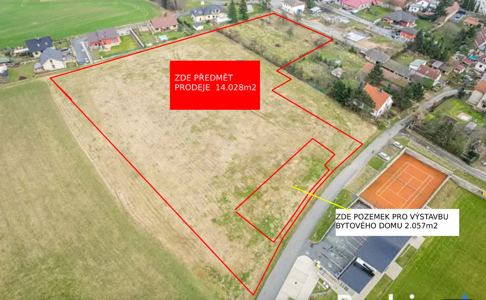 Nabízíme k prodeji stavební pozemek 14.028m2 v obci Přišimas