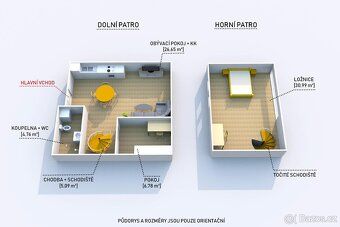 Nabízím k pronájmu nadstandardní mezonetový byt 3+kk 87 m2 v