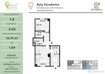 Nový byt 3+kk v projektu Byty Otradovice u Brandýsa nad L. v