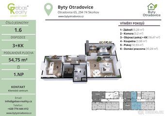 Nový byt 3+kk v projektu Byty Otradovice u Brandýsa nad L. v