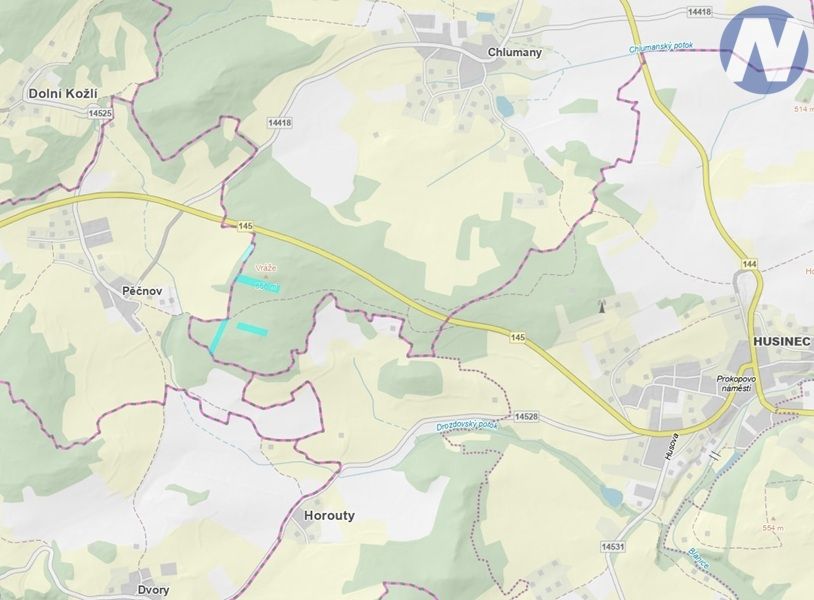 Nabízíme k prodeji soubor 4 lesních parcel v katastrálním úz