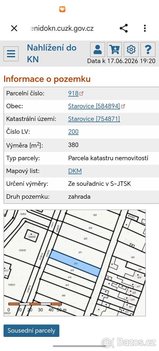 Prodám dům se zahradou na zbourání (jako stavební místo) v o