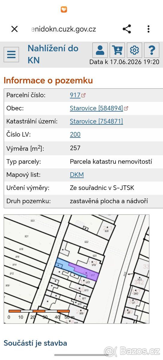 Prodám dům se zahradou na zbourání (jako stavební místo) v o