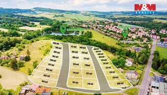 Prodej stavební parcely o výměře 717 m2 v klidné lokalitě mě