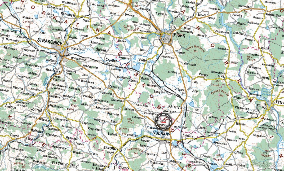 V katastrálním území Radčice u Vodňan v okrese Strakonice na