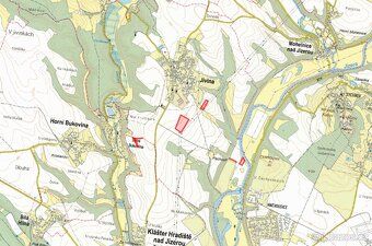V katastrálních územích Jivina a Klášter Hradiště nad Jizero