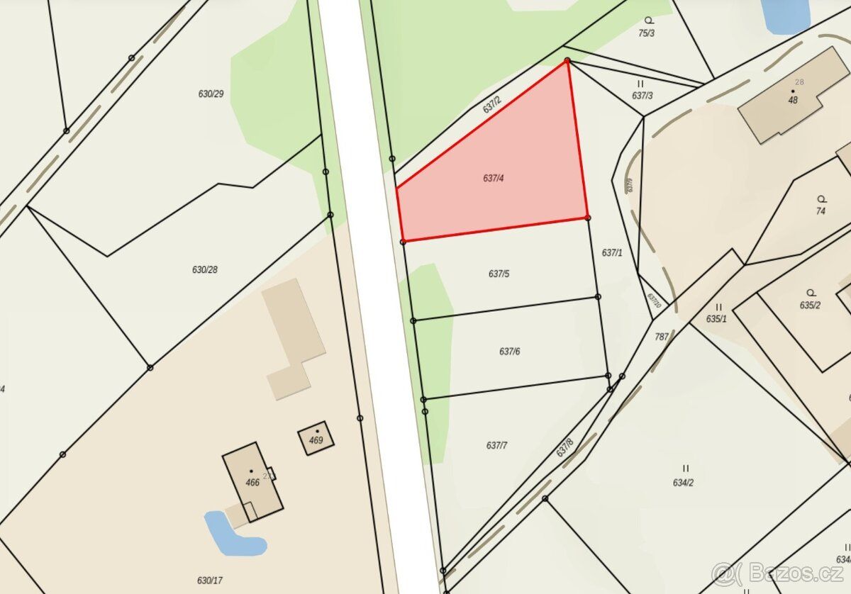 Nabízím k prodeji stavební pozemek parc. č. 637/4 v obci Škr
