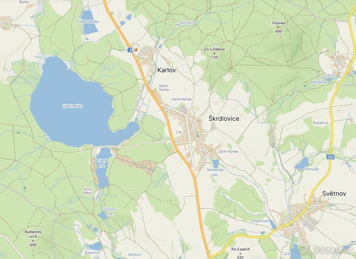 Nabízím k prodeji stavební pozemek parc. č. 637/5 v obci Škr