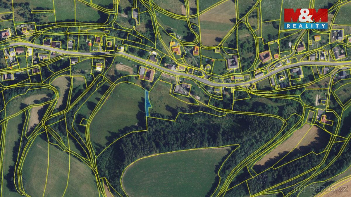 Prodej pozemku v katastru Radiměř 577 m² (trvalý travní poro