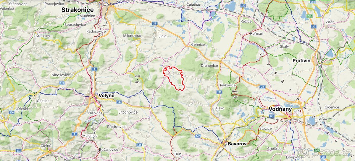 Prodám lesní pozemek v k.ú. Kváskovice, p.č. 764, 765 o výmě