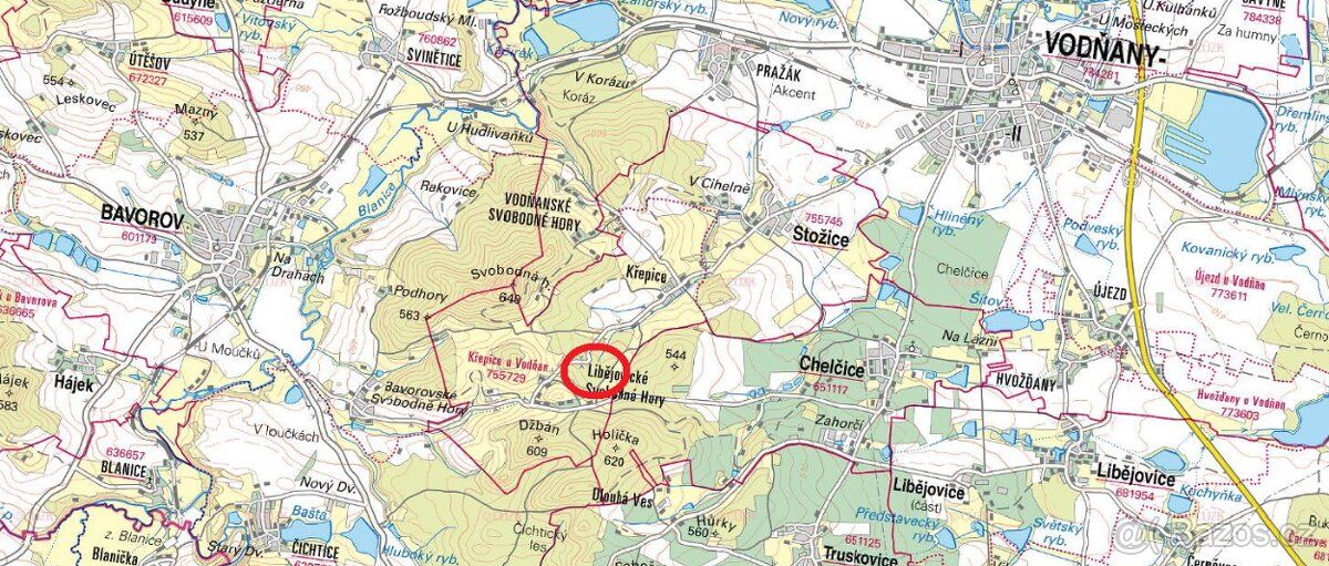 Prodám lesní pozemek u Vodňan v k.ú. Křepice. Jedná se parce