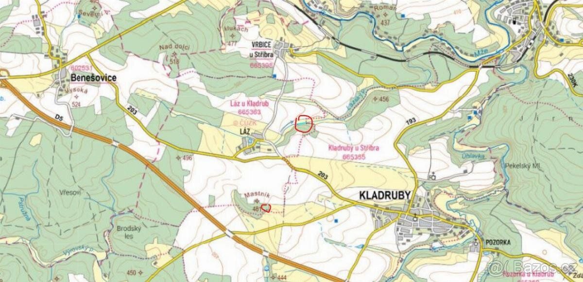 Prodám pozemky v k.ú. Láz u Kladrub. Jedná se o p.č. 1892/4 