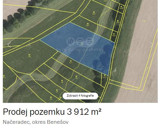 Prodám louku, přes kterou teče potok a je zde vhodné místo p