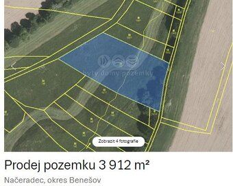 Prodám louku, přes kterou teče potok a je zde vhodné místo p