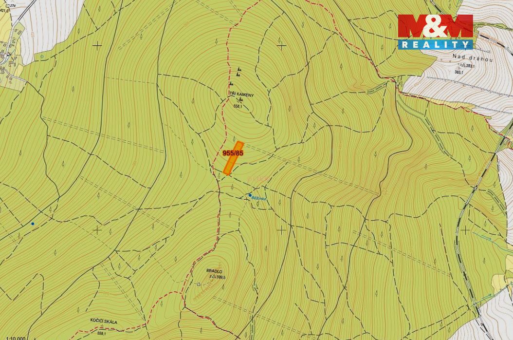 Prodej pozemku o výměře 6092 m2 v katastru obce Nová Hradečn