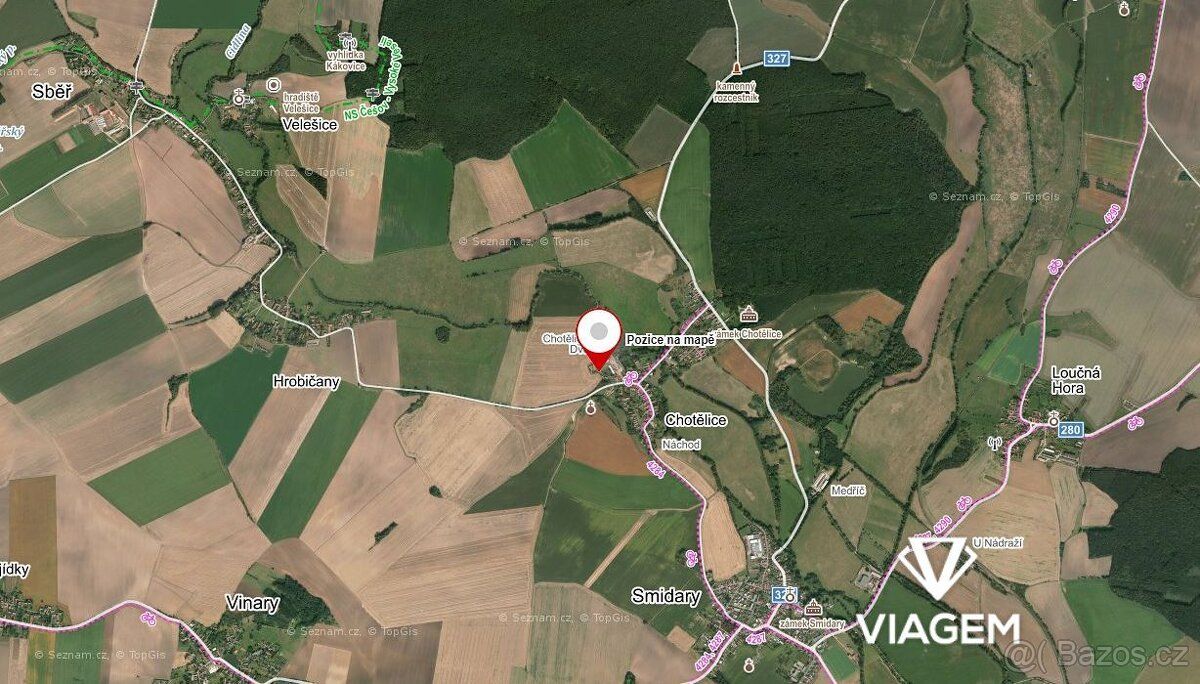 Exkluzivně Vám nabízíme pozemek v katastrálním území Chotěli