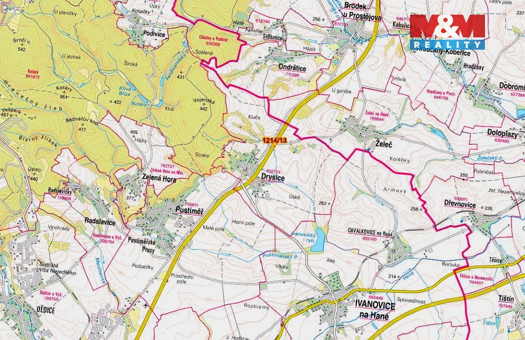 Prodej pozemku o výměře 60 m2 v katastru obce Drysice. Jedná