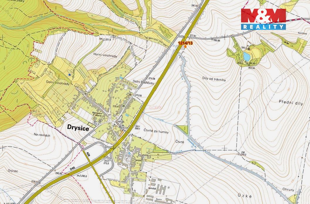 Prodej pozemku o výměře 60 m2 v katastru obce Drysice. Jedná