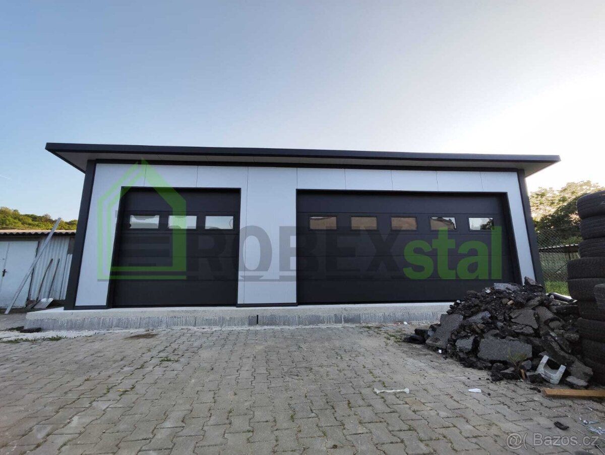 Hala / sklad / dílna o rozměrech 10x7 m
Opláštění stěnSendvi